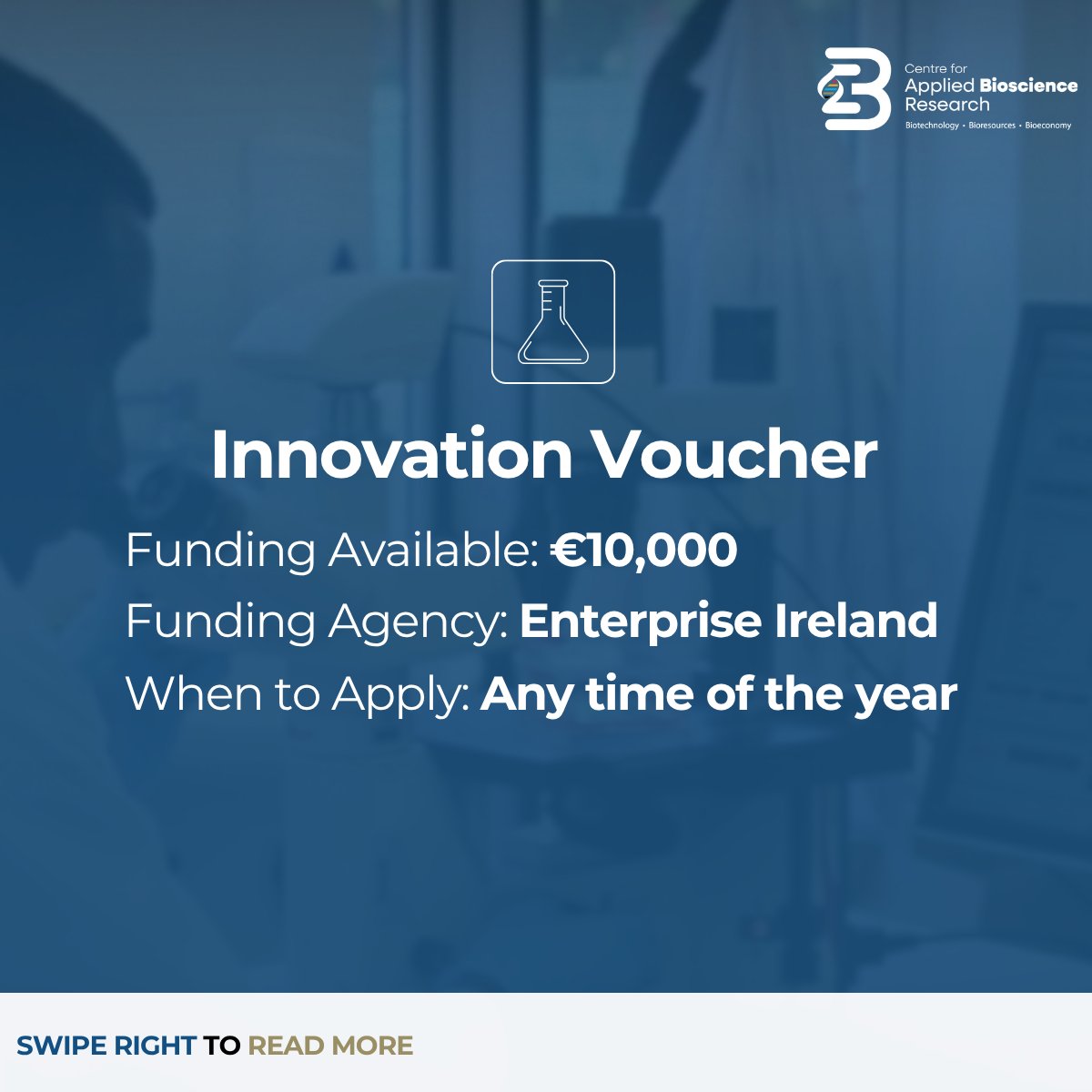 cabr_centre's tweet image. In addition to supporting businesses with their research and development needs, @cabr_centre also helps companies identify suitable funding opportunities.

Learn more about available funding mechanisms: cabr.ie/funding-suppor…

🇮🇪 🇪🇺 #EUinmyRegion