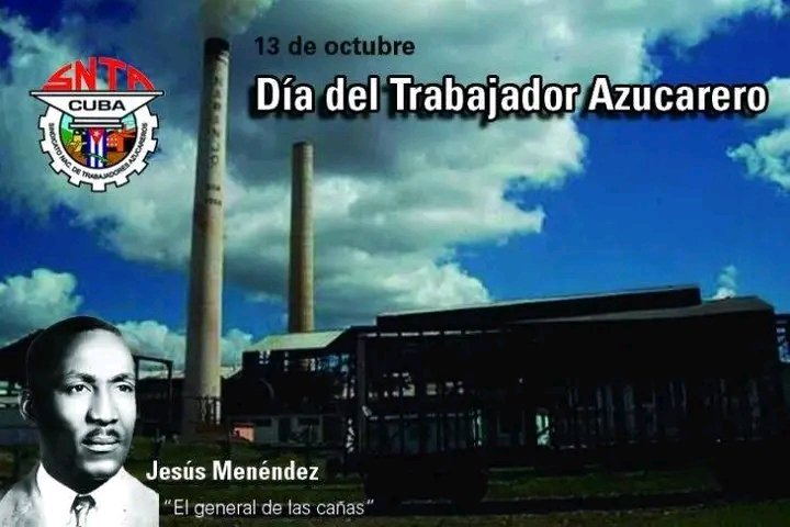 Osmundo37259902's tweet image. Felicidades a los trabajadores azucareros en su día, en especial a los de #Jatibonico.
#SanctiSpíritusEnMarcha 
#Cuba