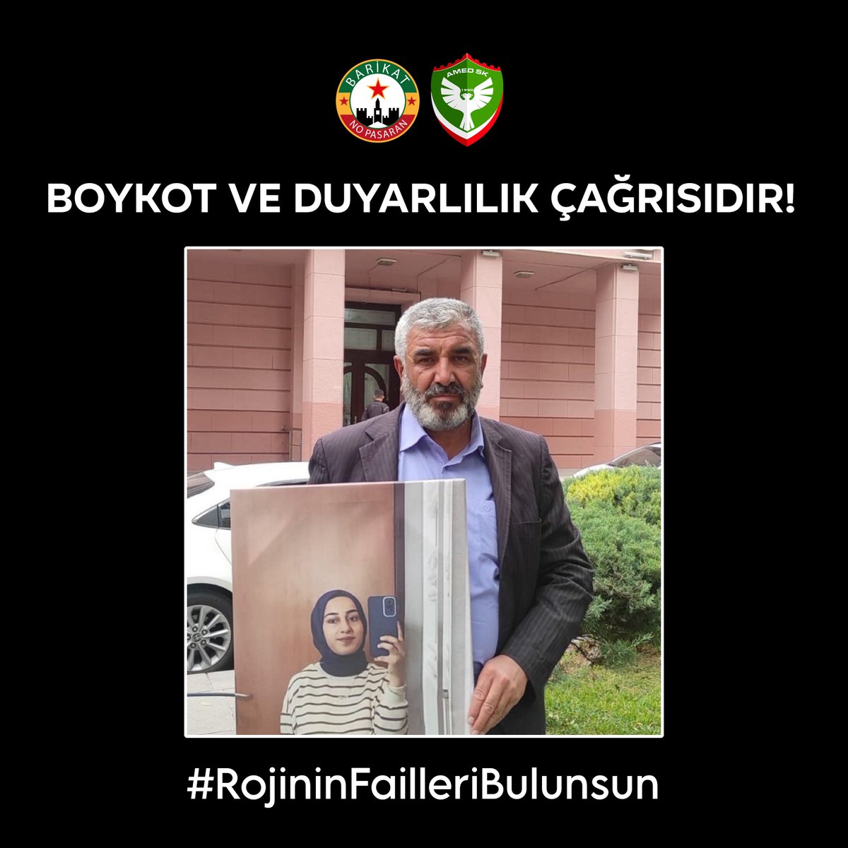 #RojininFaileriBulunsun

Rojin Kabaiş cinayetinin henüz aydınlatılmamış olması, ailemizin yası devam ederken Van YYÜ'de yapılacak konserleri ahlâki ve vicdani bulmuyoruz.

Bu bağlamda Van'daki tüm öğrencilerimizi ve halkımızı konserleri boykot etmeye davet ediyoruz.
