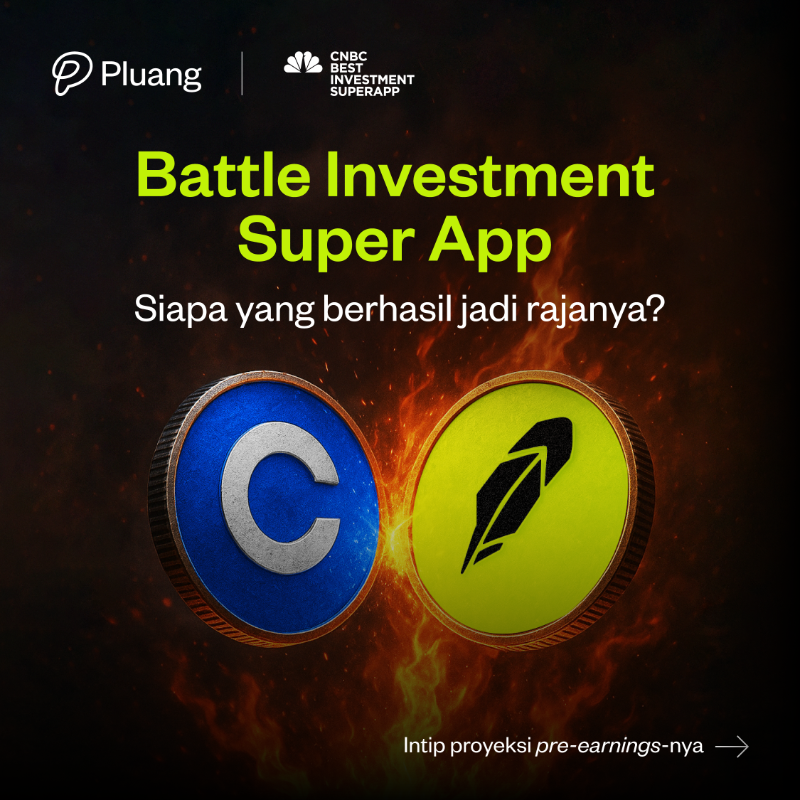 pluang_id's tweet photo. Coinbase dan Robinhood lagi adu strategi buat jadi super app finansial. Menurut kamu, siapa yang bakal menangin tahta investment super app lebih dulu? Kamu bisa miliki kedua sahamnya di Pluang dan maksimalkan trading dengan Options. 👇🏼

#USStocks #SahamAS #earnings $COIN $HOOD