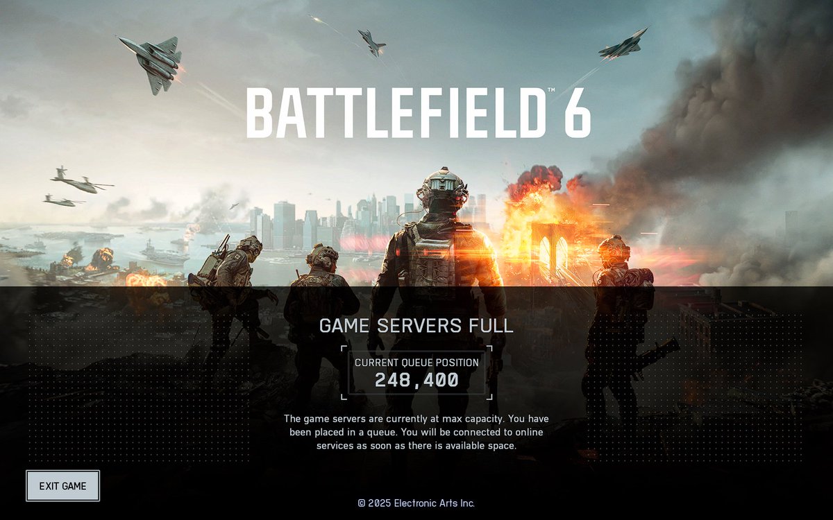 ModeratePeril's tweet image. Battlefield 6: Thoughts on the Launch. Not as many problems as the last game&apos;s launch and a record number of concurrent players on Steam. Plus EA were quick to offer compensation for player inconvenience.
containsmoderateperil.com/blog/2025/10/1… #gaming