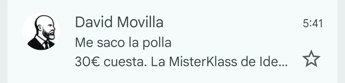 Decadencia absoluta de este tio