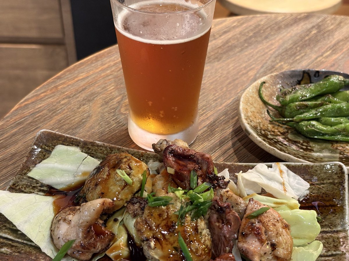 そんなわけで、阿波尾鶏とすだちハニービールをいただいてから帰ります。さよならさよなら、また来るよ、徳島〜。