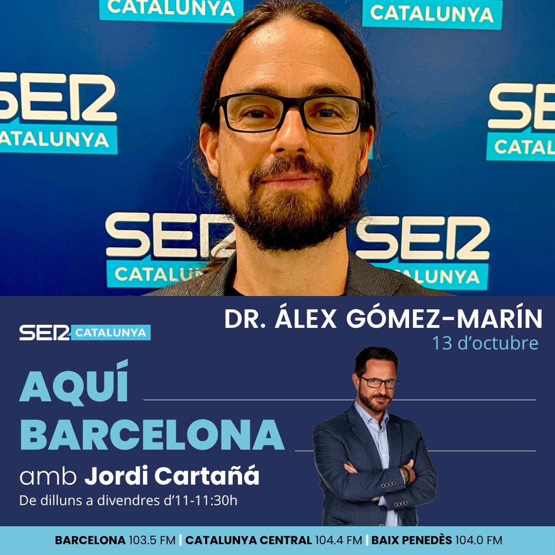 🧠✨ “Hi ha indicis que quelcom sobreviu a la nostra mort, i cal estudiar-ho.” Dr. Àlex Gómez-Marín, físic teòric i neurocientífic, autor de *La ciencia del último umbral* 📖 (<a href="/behaviOrganisms/">Àlex Gómez-Marín</a> ) amb <a href="/Jcartanya70/">Jordi Cartañá</a> 

🎧 Escolta l’entrevista completa aquí 👇
[cadenaser.com/audio/17603516…]