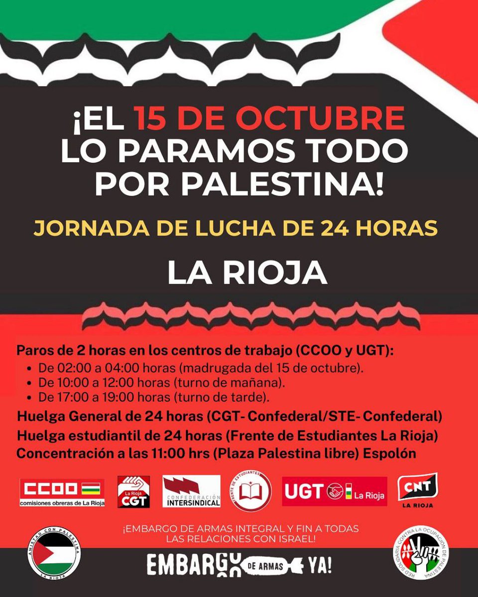 🇵🇸 15 de octubre Jornada de Lucha