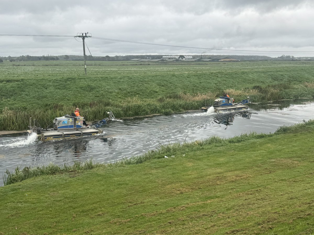 Weed cutters in the Barlings this morning!