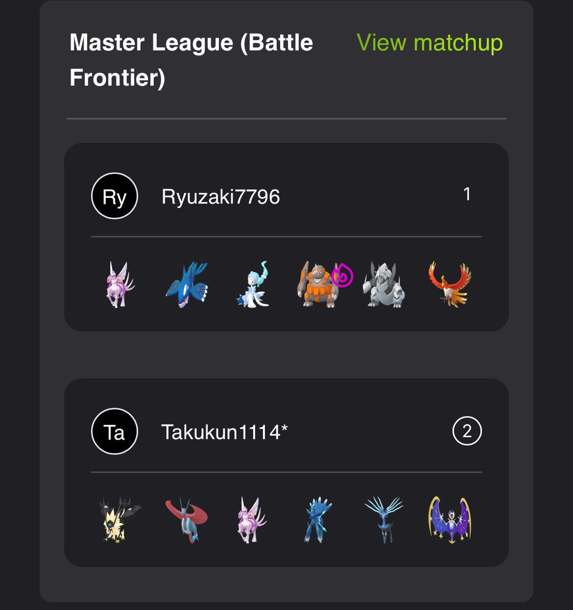 Our two newest teammates <a href="/Toad43484/">Toad43484 🚗Seattle</a> and <a href="/Takugun1114/">Takukun1114</a> both picked up wins in their first battle frontier matches! We’re stoked to have them on the team😻