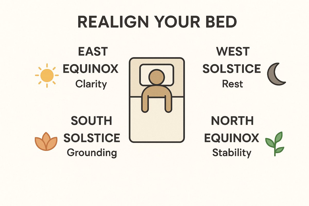 AmeriCannaBlunt's tweet image. 🌀 Realign Your Rest, Realign Your Energy

As Earth shifts through equinoxes + solstices, your body feels it too.
Move your bed with the seasons — align with clarity, grounding, rest +Because balance isn’t found — it’s realigned. 🌎✨
#Innergetics #EnergyAlignment #SleepWisdom