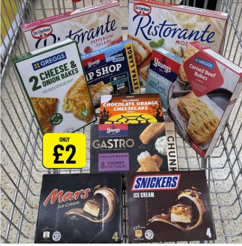 RochdaleExch's tweet photo. Stock up for less!
 All your dinner must-haves at @IcelandFoods  for only £2 each—don’t miss these freezer deals! 🛒✨

 #weeklyshopping #icelandfoods #freezerdeals https://t.co/8DAozWrPMe