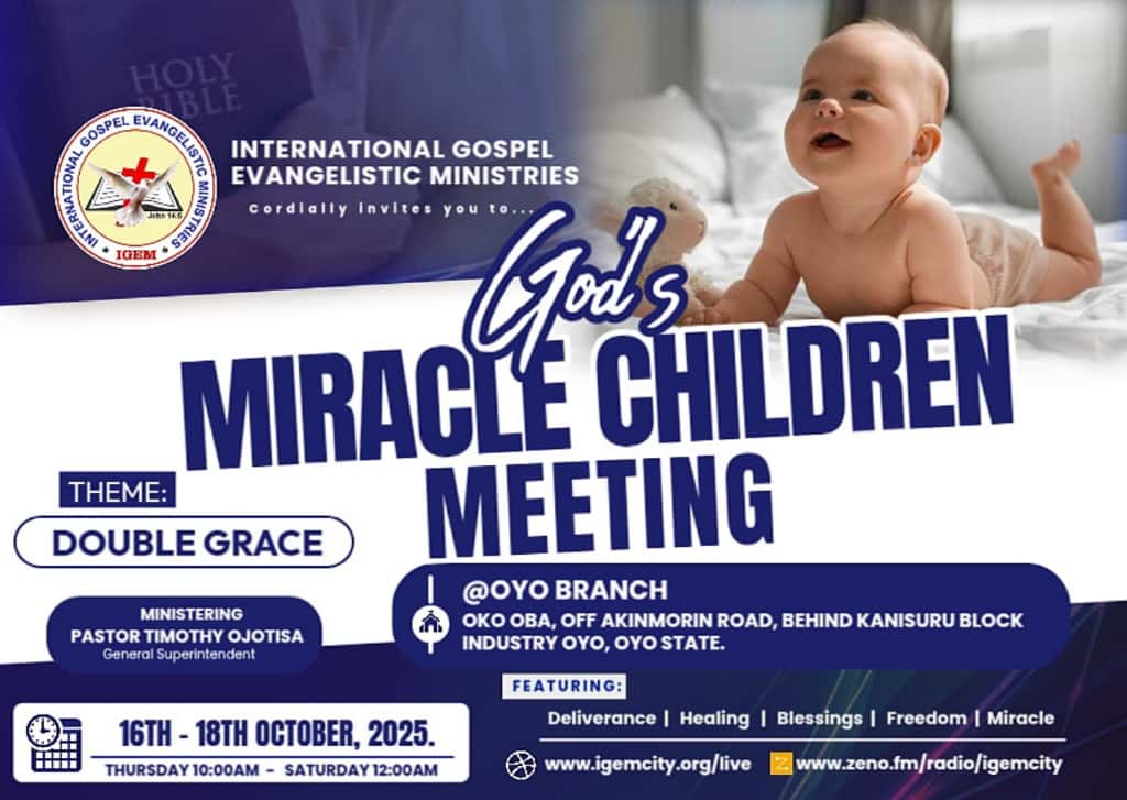 igemcity's tweet photo. The God who opens wombs is still at work. For with God, nothing shall be impossible.  Luke 1:37. Don’t miss God’s Miracle Children Meeting. #igem #Godsmiraclechildren #breakthrough #wordsoflife #healing #salvation https://t.co/gcxTICTxN4