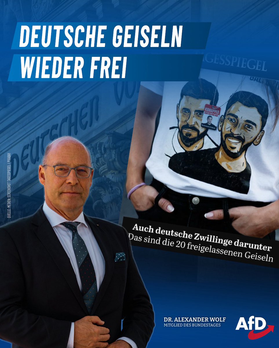Dr. Alexander Wolf (@alexanderwolfhh) on Twitter photo Die Verteidigung der Zivilisation beginnt mit Entschlossenheit
Nach Monaten des Leids kehren die letzten HAMAS-Geiseln endlich zurück! 
Es ist ein Moment tiefer Erleichterung – und zugleich eine Mahnung: Frieden im Nahen Osten entsteht nicht durch Appelle oder vermeintliche Die Verteidigung der Zivilisation beginnt mit Entschlossenheit
Nach Monaten des Leids kehren die letzten HAMAS-Geiseln endlich zurück! 
Es ist ein Moment tiefer Erleichterung – und zugleich eine Mahnung: Frieden im Nahen Osten entsteht nicht durch Appelle oder vermeintliche