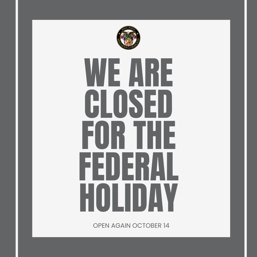 WPAOG will be closed today October 13 and the office will reopen tomorrow October 14.