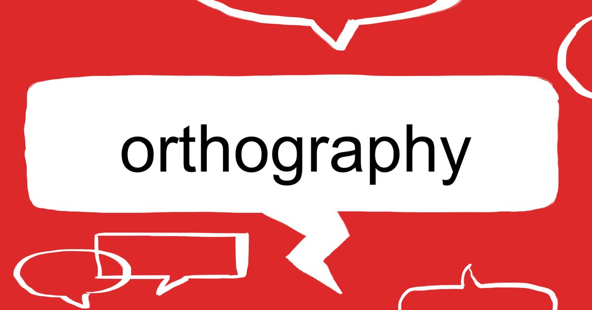 CollinsDict's tweet photo. #wordoftheday – ORTHOGRAPHY
N.
1. a writing system
2.
a. spelling considered to be correct
b. the principles underlying spelling
3. the study of spelling
4. orthographic projection
https://t.co/uAsk7VXdq4
#CollinsDictionary #Words #Vocabulary #Language #Orthography https://t.co/QCY6cgUFVL