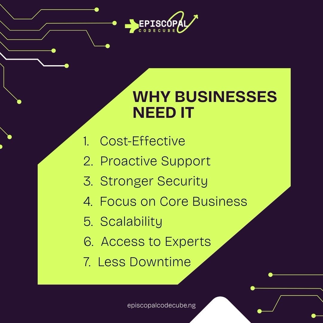 EpiscopalC57543's tweet image. When you ask: “Managed IT? Is it needed?” What you are really asking is 
“Is monitoring, maintaining, and supporting all IT systems a need”? And the answer is yes it is.
#manageIT #MonitoringIT #maintainingIT #supportingIT #ITsystems #IT