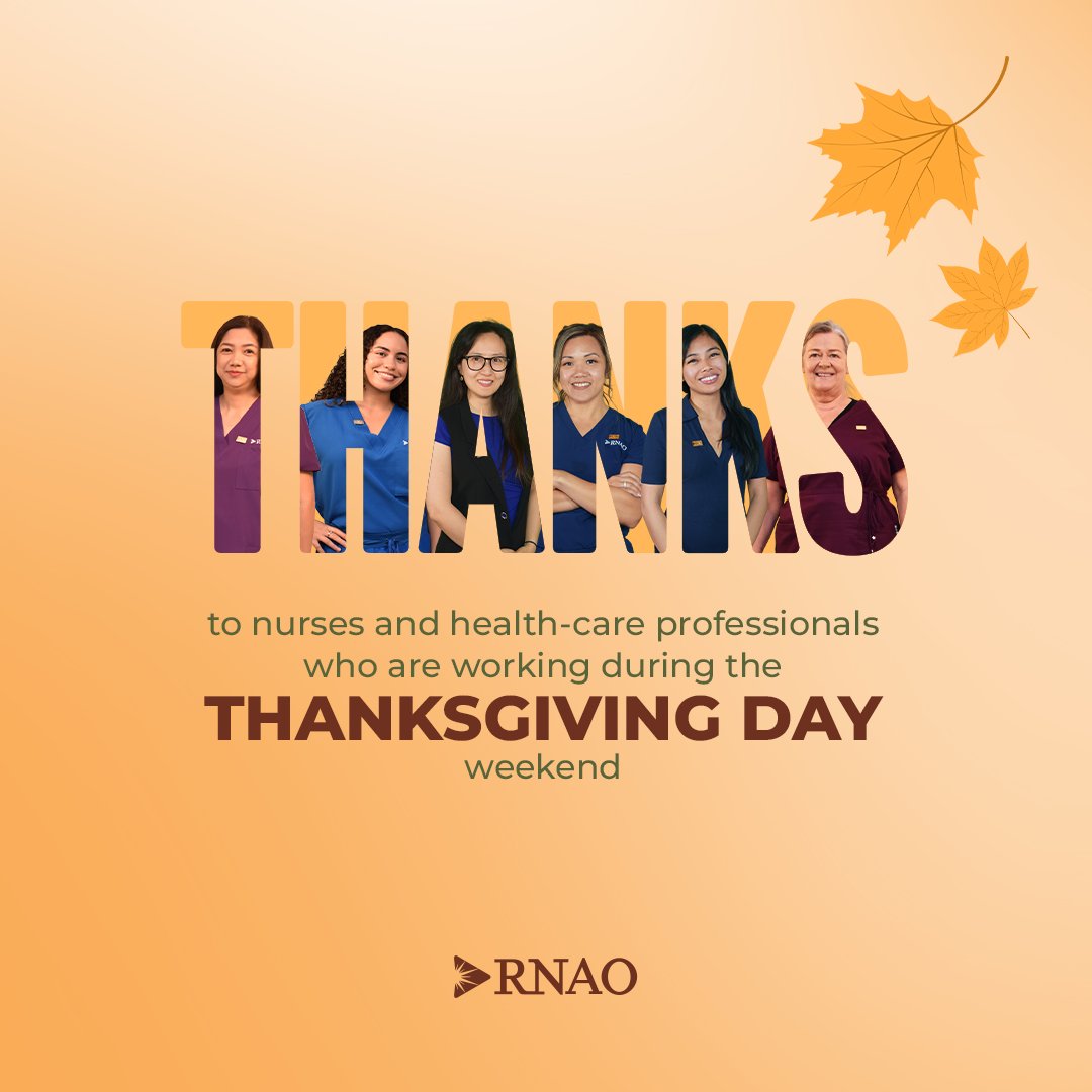 RNAO (@rnao) on Twitter photo RNAO thanks all nurses and health professionals for their dedication, expertise and compassion.
We especially thank those working throughout the #Thanksgiving long weekend. ❤️
<a href="/LhamoDolkar2023/">Lhamo Dolkar</a> <a href="/SueLeBeau1/">Sue LeBeau</a> <a href="/DorisGrinspun/">Dr. Doris Grinspun 🇨🇦 RN, PhD, FAAN, O.ONT</a> RNAO thanks all nurses and health professionals for their dedication, expertise and compassion.
We especially thank those working throughout the #Thanksgiving long weekend. ❤️
<a href="/LhamoDolkar2023/">Lhamo Dolkar</a> <a href="/SueLeBeau1/">Sue LeBeau</a> <a href="/DorisGrinspun/">Dr. Doris Grinspun 🇨🇦 RN, PhD, FAAN, O.ONT</a>