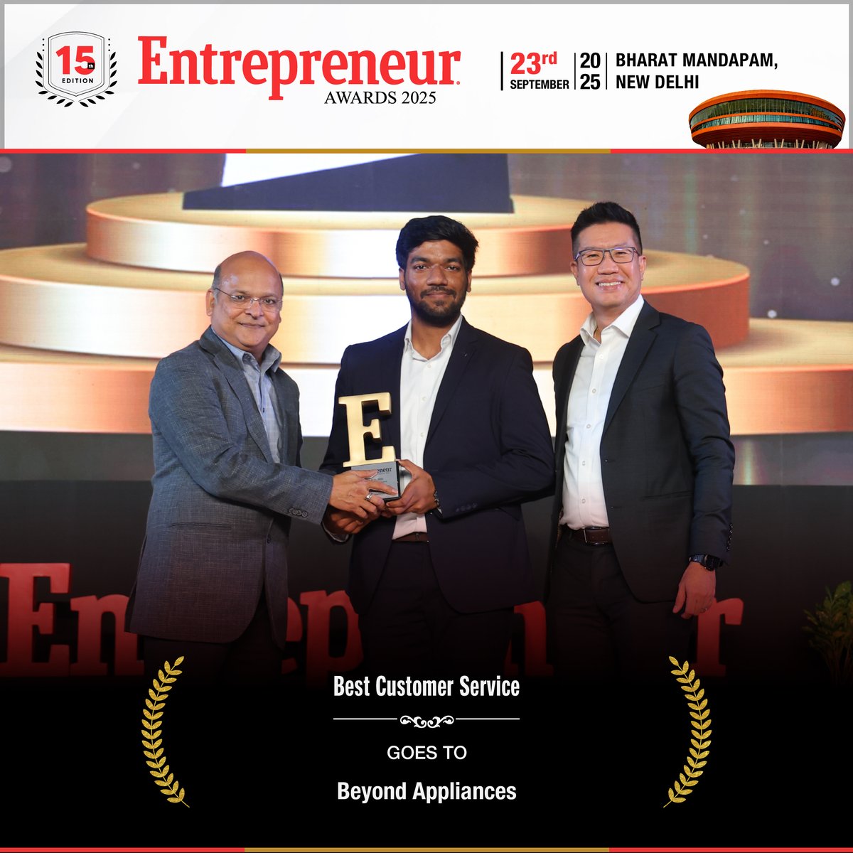 EntrepreneurAPJ's tweet photo. We’re delighted to unveil the Winners of the Entrepreneur Awards 2025!

Most Enterprising Business - Welspun One
Best Customer Service - Beyond Appliances
NATIONAL QUALITY AWARD - Zeon Lifesciences Ltd
Digital Marketing Services Start-up of the year - Better Insights

Congratulations to all the winners for their exceptional achievements and for setting new benchmarks of excellence, innovation, and leadership in their industries!

#EntrepreneurAwards2025 #EntrepreneurIndia #BusinessExcellence #InnovationLeaders #StartupSuccess #Entrepreneurship #StartupsOfIndia #BusinessAwards