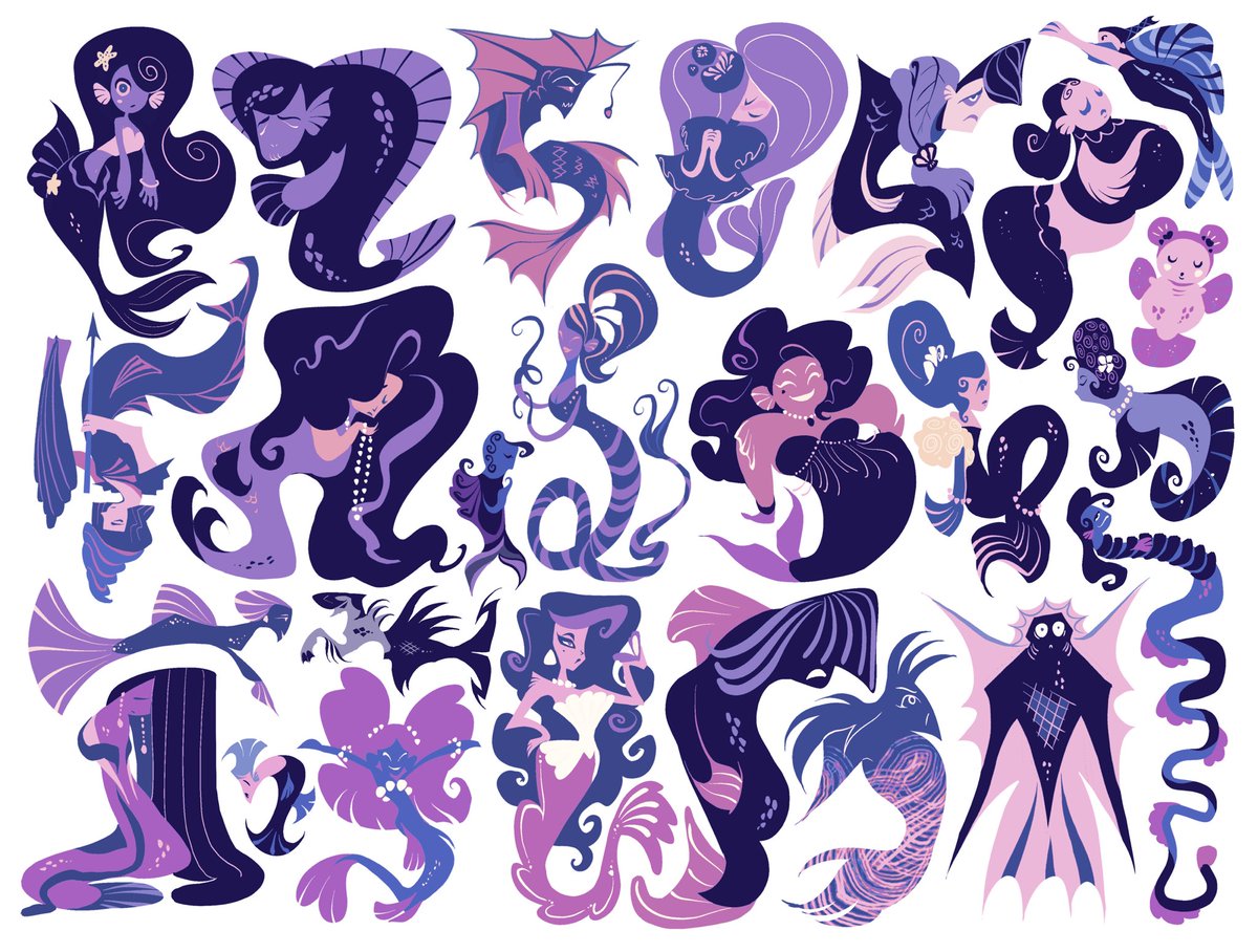 Libbly_Libby's tweet image. Mermaid design assignment!🫧