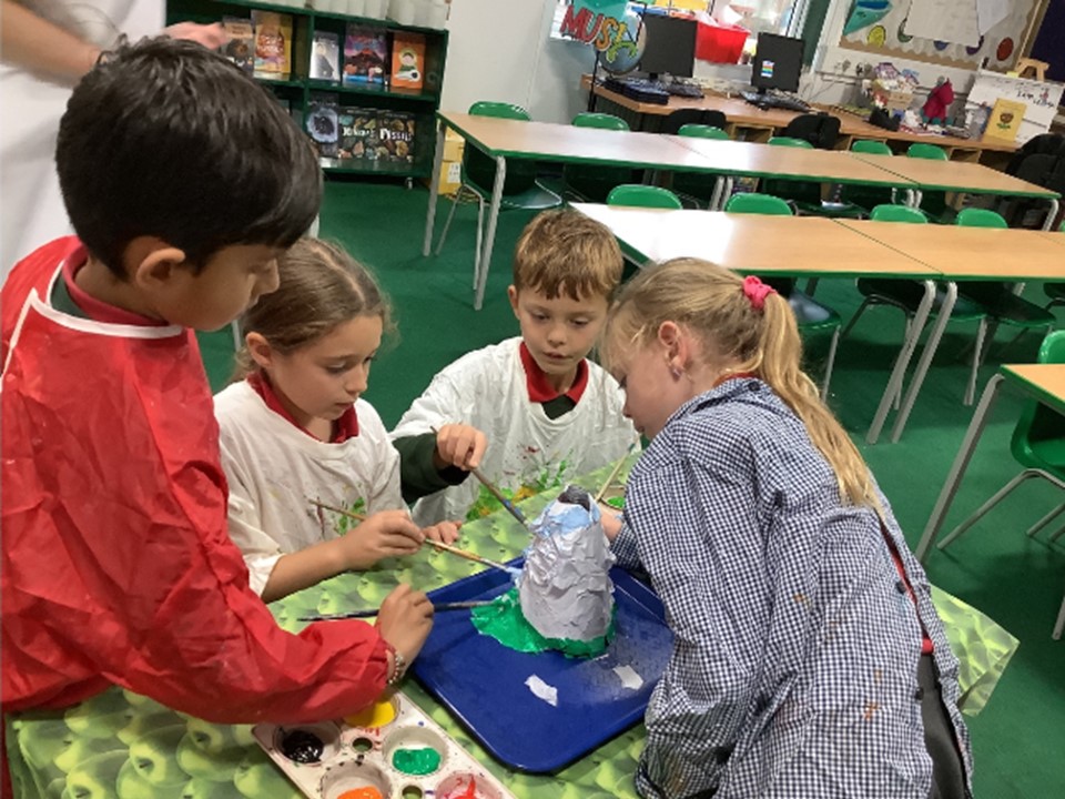 In Y3, the children made their own volcanoes.