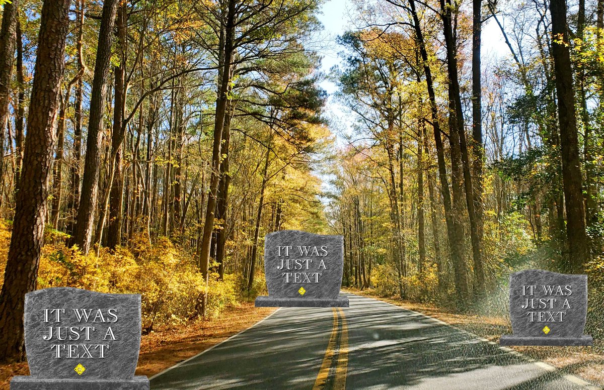 ridesafedp's tweet image. Texts on the road take lives. Let&apos;s make our ride a #nophonezone #enddd #textstakelives