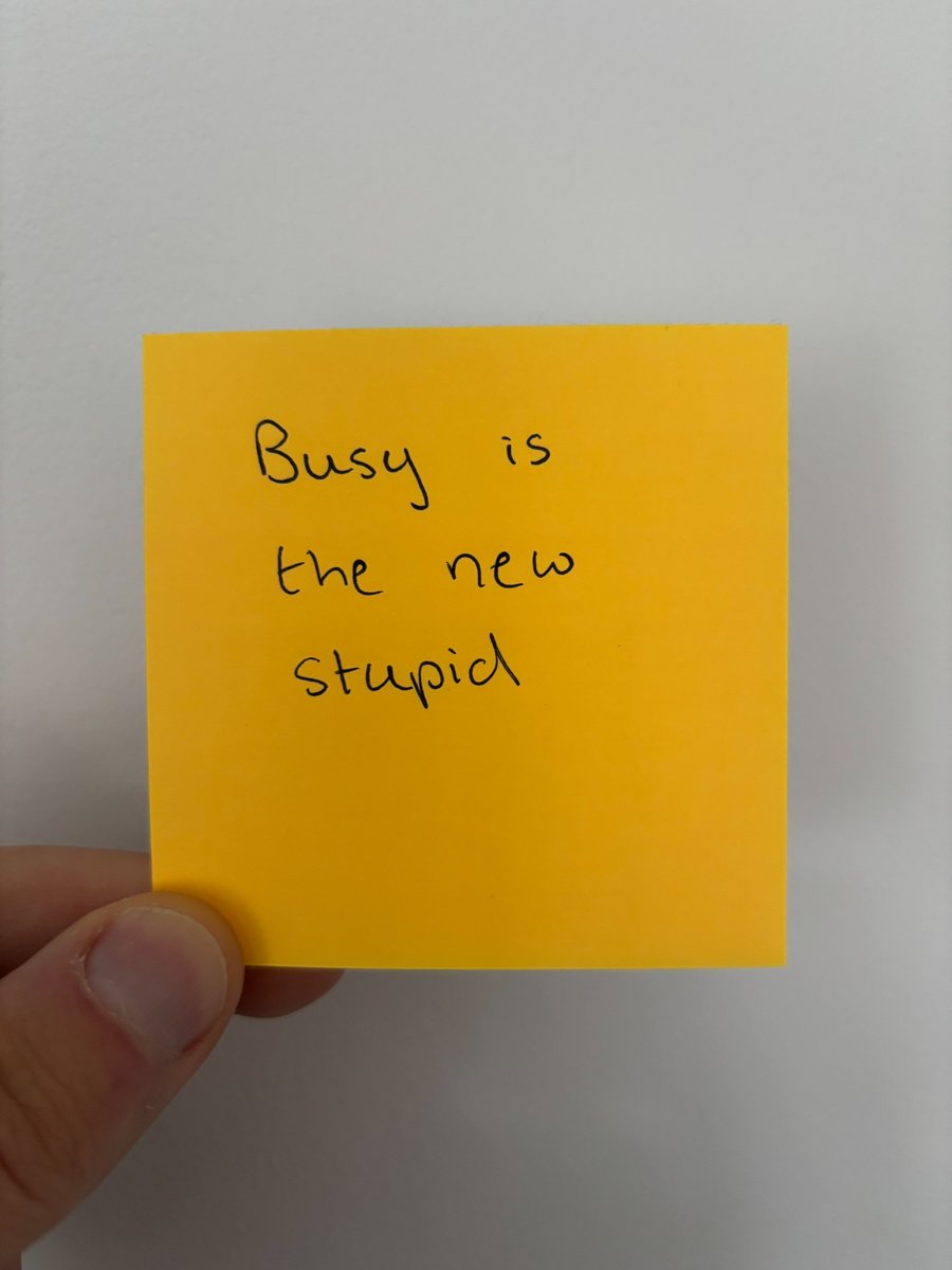 The biggest lie we tell ourselves is that being “busy” is normal.

“I’m slammed.”
“I’m time poor.”
“I’m flat out right now.”

These are the phrases I hear the most often.

I used to say those things all the time when I worked at BBC Radio 1Xtra and Spotify.

Everyone around me