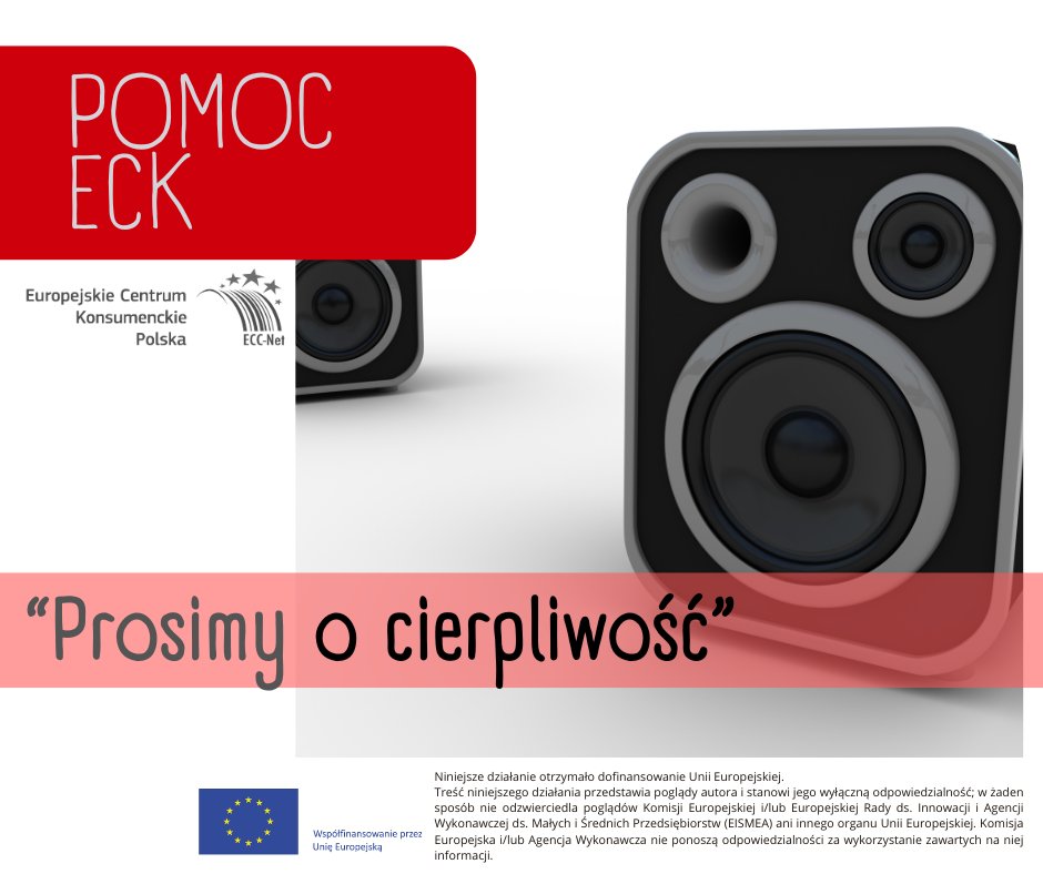 Kupione we Francji głośniki zamiast do Polski trafiły do Szwecji 😐
Na zwrot pieniędzy konsument musiał trochę poczekać...
Sprawdź, jak wspólnie z ECK Francja pomogliśmy rozwiązać ten spór ⤵️

🔗 konsument.gov.pl/przykladowe-sp…