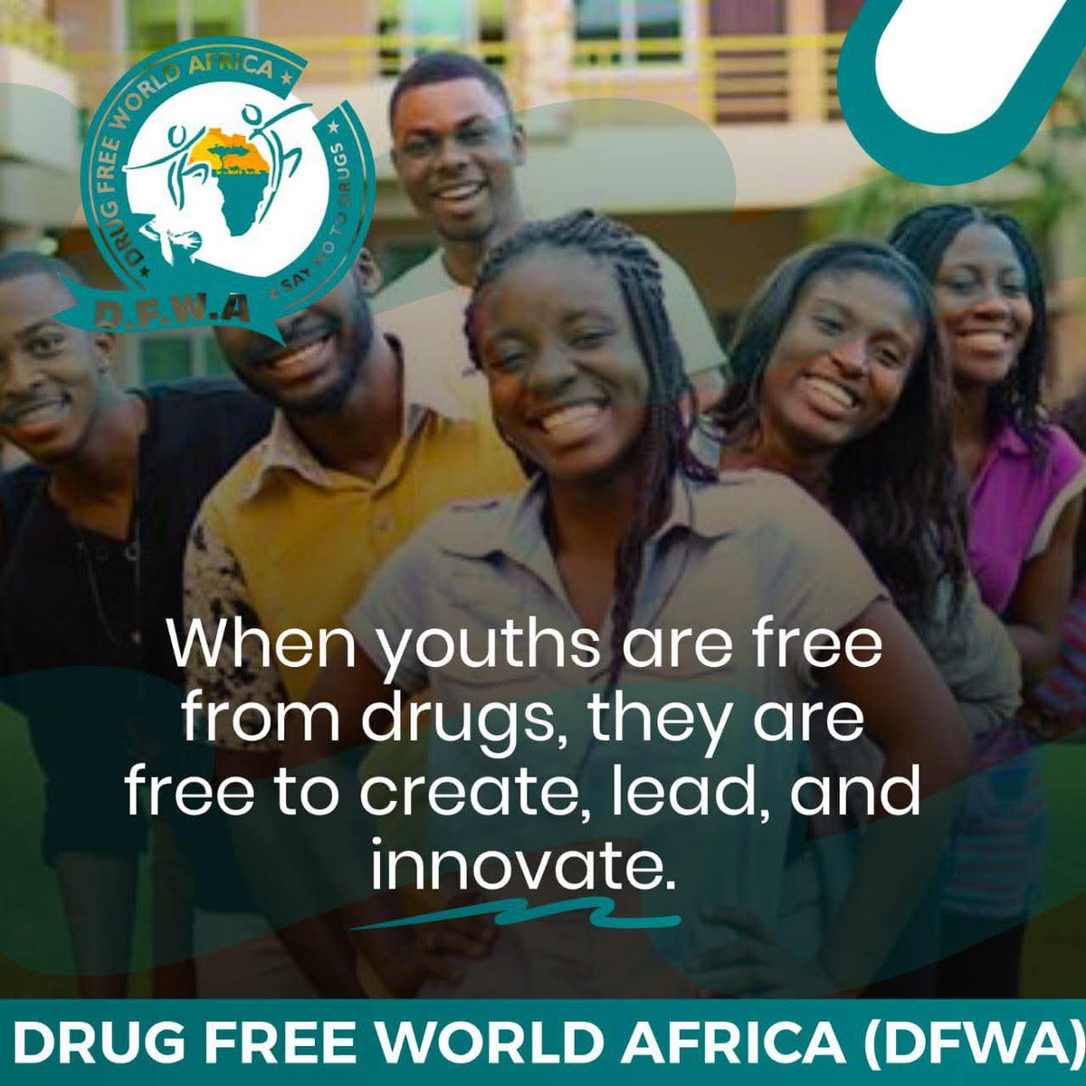 DFWAmedia's tweet photo. Africa’s youth are our strength — but drugs are stealing their future. 

Less than 4% get treatment. It’s time to act.
Join Drug Free World Africa to protect dreams &amp; build a stronger Africa. 🌍 https://t.co/iXI7TXOxRW

#DFWA #DrugFreeWorldAfrica #PreventionFirst #CleanAndProud https://t.co/mTM9TqjM48