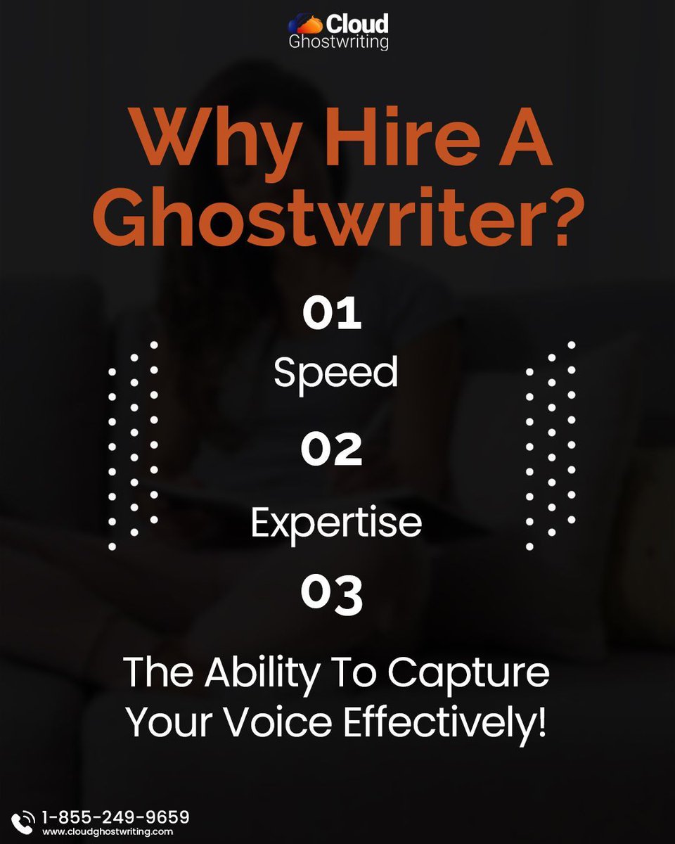 CloudGW9's tweet image. ⏩ Want to save time and elevate your writing? Hiring a ghostwriter means faster results, expert advice, and a voice that&apos;s authentically yours. Let’s make your writing dreams a reality! 🚀 cloudghostwriting.com

#CloudGhostwriting #WhyHireAGhostwriter #WritingEfficiency