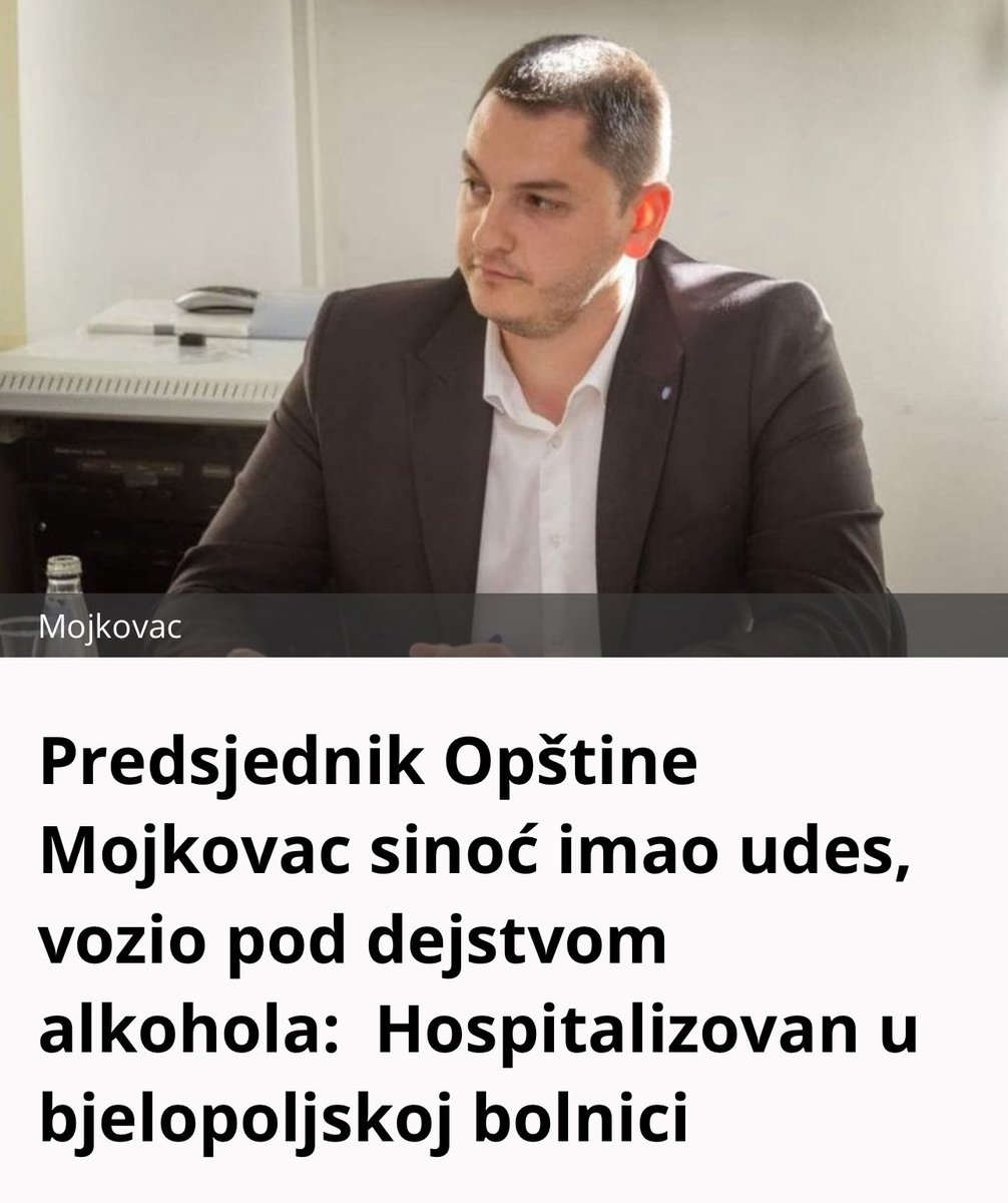 KonteZanovic's tweet image. Delić je upravljao vozilom u alkoholisanom stanju u iznosu od 1,4 promila.
Do nezgode je došlo usled neprilagođene brzine uslovima i stanju puta u 2 sata i 20 minuta ujutro. 
“Osvježilo”