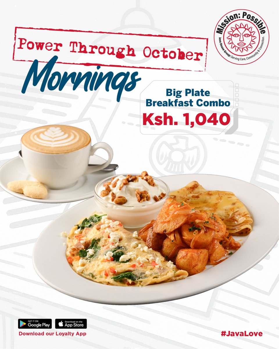 YayacentreKE's tweet image. For Sunday brunch, you can have the Big Plate Breakfast Combo from Java House Special menu and the Breakfast Pocket Combo from the @javahouseafrica Guest Chef Menu. Visit our branch on the ground floor today and enjoy!​

#JavaLove