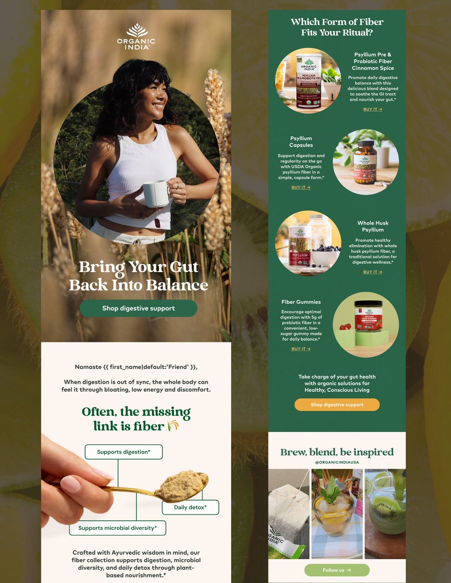 Another cool email design by our team for a food and wellness brand.