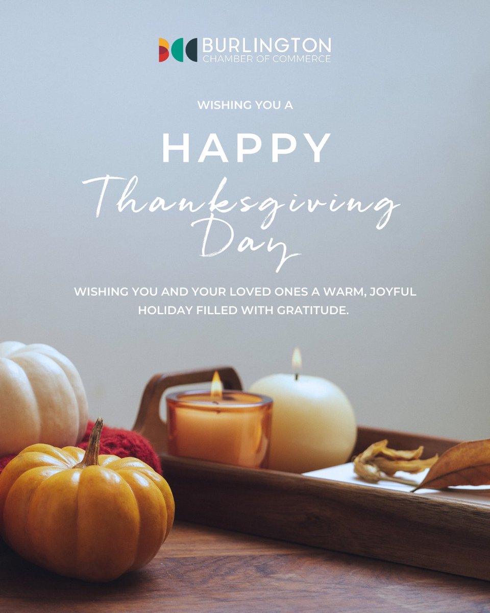 Happy Thanksgiving!

We’re grateful for the incredible network of businesses and leaders who make our city thrive. We wish you and your loved ones a warm, joyful holiday filled with gratitude. 🦃🍂

#Thanksgiving #Gratitude #BurlOnBiz