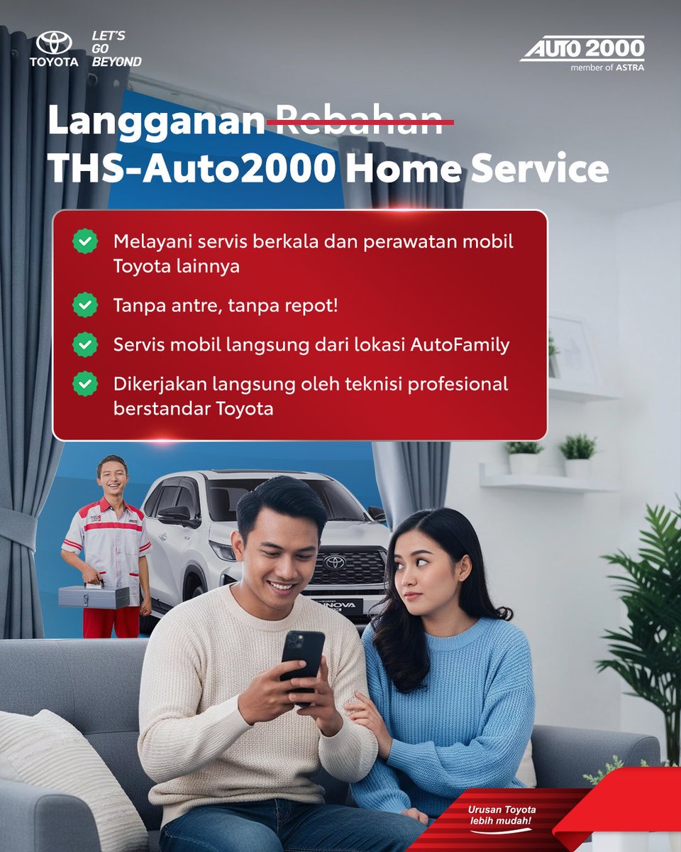 AUTO2000ID_'s tweet image. Hayoo, siapa nih AutoFamily yang diem-diem booking THS-Auto2000 Home Service? 😁🙋🏼‍♀️🙋🏼‍♂️

Yuk, satset tanpa ribet dan langsung booking THS-Auto2000 Home Service sekarang!

#AUTO2000 #AUTO2000ID #AUTOGASPOOOL #HomeService #ServisMobil
