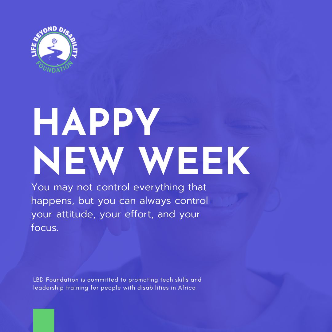 LBDfoundation1's tweet photo. It’s a brand new week, a fresh start to become a better version of yourself.

#MotivationMonday #LeadershipDevelopment #Inclusion #Disability https://t.co/ulyX2xAWd6