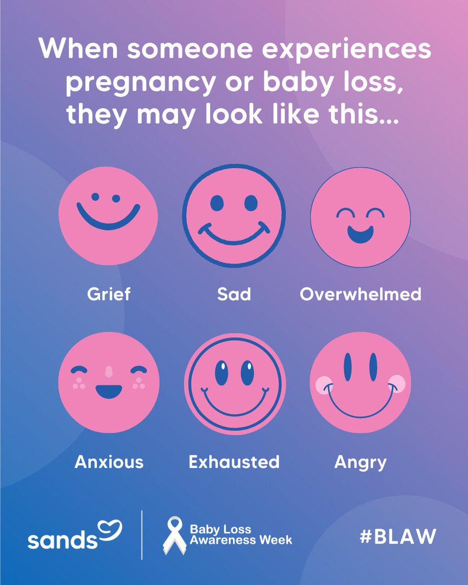 Grief after #PregnancyLoss and #BabyLoss can look different on the outside. A simple message or practical offer of support to a loved one can make a huge difference 💙🩷

#BLAW
