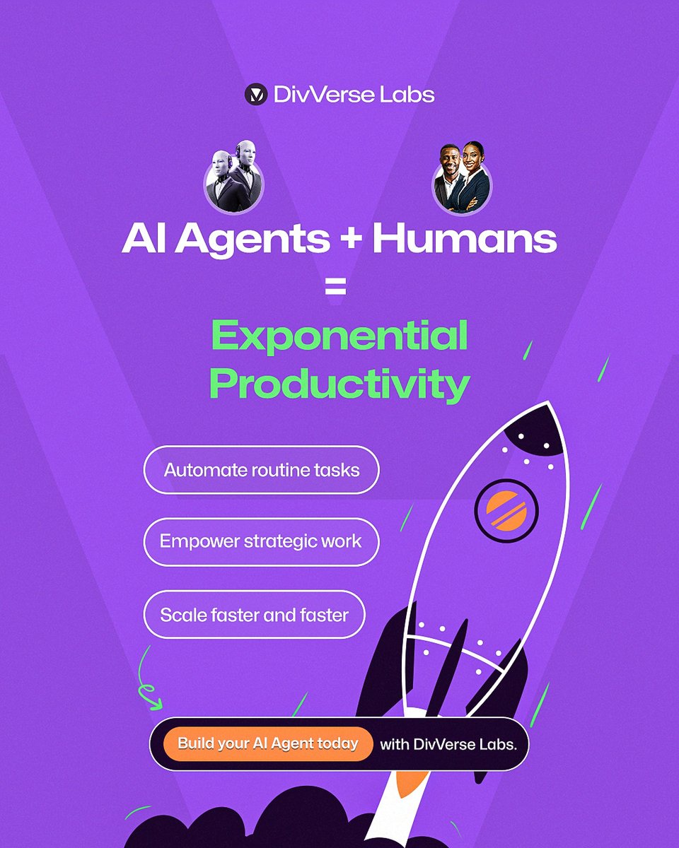 The future of work isn’t humans or AI, it’s humans with AI

AI Agents handle the repetitive so your team can focus on what truly matters: strategy, creativity, and growth.

Scale smarter. Operate faster. Stay ahead.

👉 Ready to build your AI Agent? Start today with DivVerse