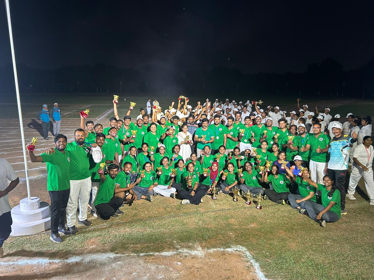 FCRIHyderabad's tweet photo. π Proud moment! FCRI excelled at the Regional Forest Sports & Games Meet 2025 held at Telangana State Forest Academy, Dulapally, Hyderabad
Winning in most events, our team showcased exceptional talent, teamwork & sportsmanship! π³
#FCRI #ForestSports #ProudMoment #TGSFA https://t.co/pATl5wqIcU