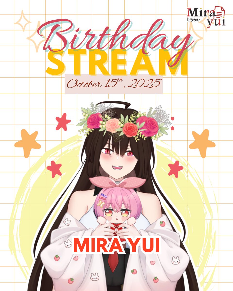 📢♡ 𝑴𝒊𝒓𝒂'𝒔 𝑩𝒊𝒓𝒕𝒉𝒅𝒂𝒚 𝒊𝒔 𝑪𝒐𝒎𝒊𝒏𝒈 ♡

Mira bakal adain B'day Stream dengan baca Gform nih~
Mana tau temen-temen mau kirim ucapan untuk mira, boleh kirim ke link di bawah ya 👉👈

🗓️Rabu, 15 Oktober 2025
🕖19.00 WIB
📍TBA
💌forms.gle/K8TSwt3VCGQQPZ…