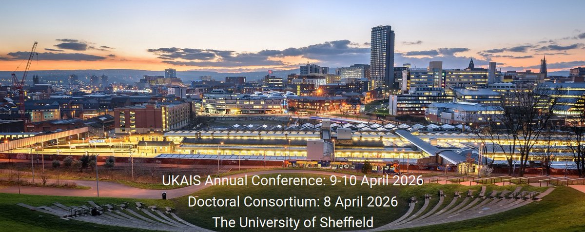 #UKAIS2026 will be held in the University of Sheffield on the 9th/10th of April 2026. This years theme is "Make the world a better place: The Future of Intelligent Technology". Full details and track descriptions at:  ukais.org/2026-conferenc…