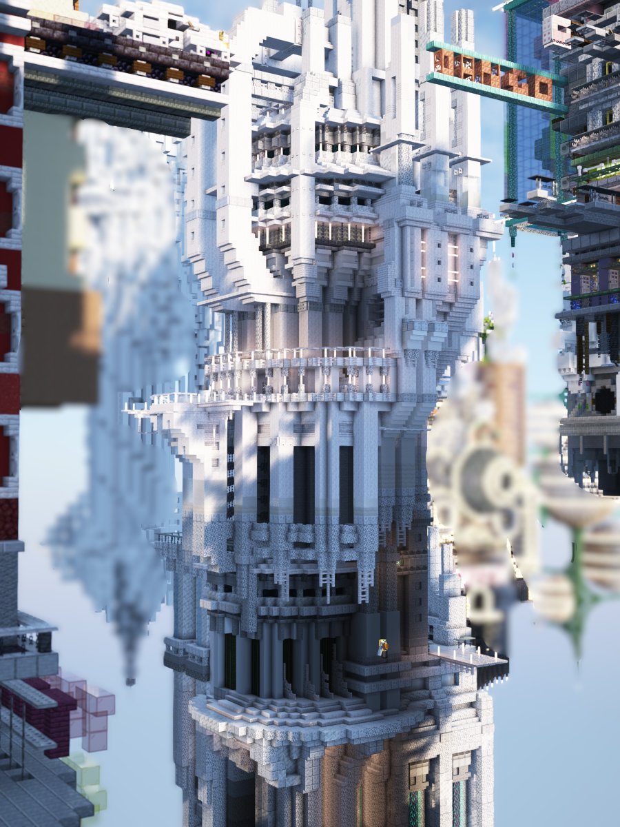 SFの個人エリアで建築しました #minecraft #minecraft建築コミュ #Minecraft違法建築イベ