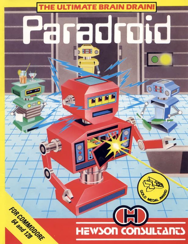 Btw, this was the official Paradroid game art. Doesn't quite have the dark, gritty atmosphere of Oli Frey's magazine cover art, which I always thought represented the game far more effectively.