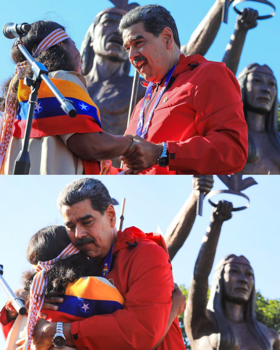 ApureSenamecf_'s tweet photo. En las calles de la Caracas rebelde, el hermoso pueblo originario con la fuerza del espíritu ancestral del Manifiesto que recoge el sentimiento de 533 años de la #ResistenciaIndígena y la Descolonización de América. https://t.co/vnMdj3xlED