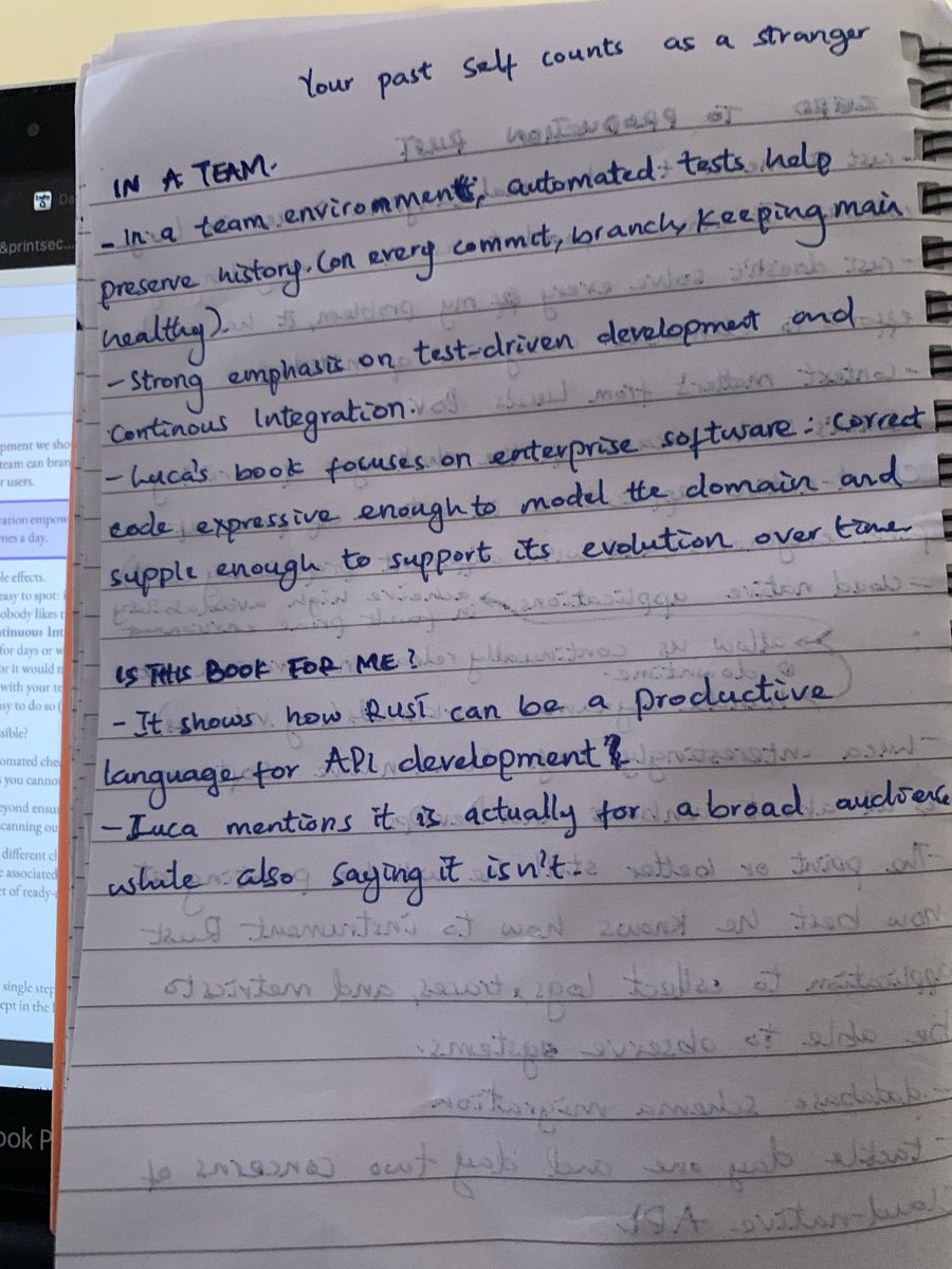 kayvee_x's tweet photo. Not so lost art of writing.

Picked up Zero to production in Rust by Luca Palmieri over the weekend. https://t.co/ABDXusLVhX