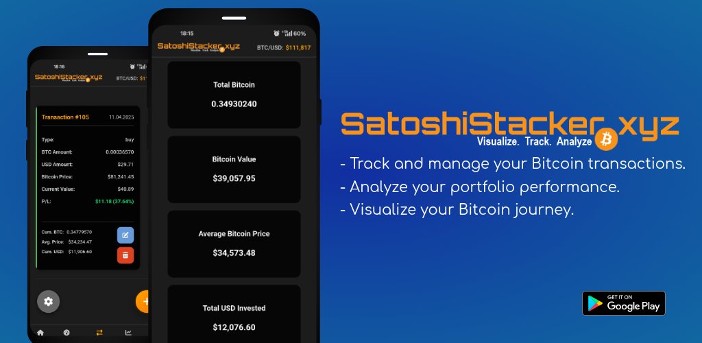 Satoshi5tacker's tweet photo. Join our project as an early app tester.
Track your #Bitcoin investments and view statistics on our dashboard. 
$BTC #stacksats #androidtest #Development https://t.co/9gNnHeDloc