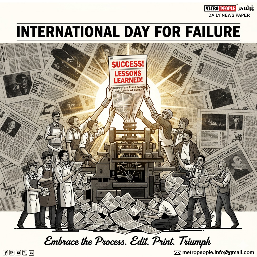 METROPEOPLENEWS's tweet photo. Failure isn’t the end - It’s the first step to growth. Embrace, learn, rise💯 #InternationalDayForFailure
#EmbraceFailure #FailForward #GrowthMindset #LearnFromFailure #NoFailureOnlyLessons #KeepGoing #SuccessThroughFailure #Resilience #FailBetter #IDF2025 https://t.co/aAQZuJcwlf