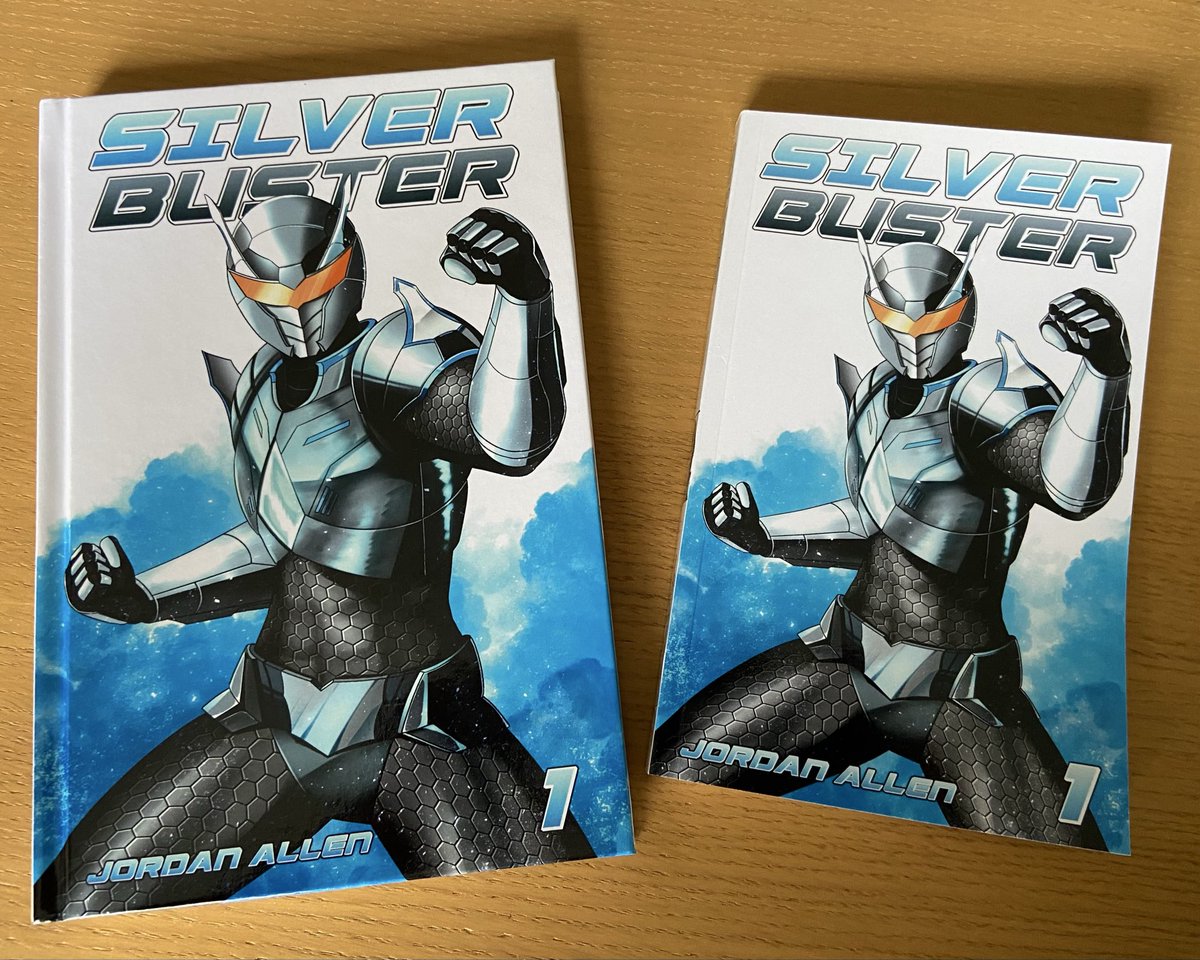 My final, non-watermarked, copies of Silver Buster arrived today. Behold, their shining might!

It’s my first time making a hardcover, and I’m pleasantly surprised by KDP’s print quality.

About half the physical backers have their books. We’re close to complete fulfilment now.