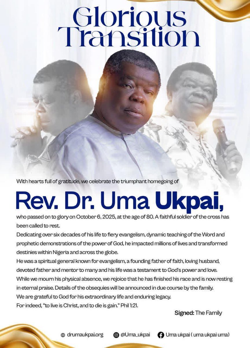 Clinton_Sticks's tweet photo. Rev. Dr. Uma Ukpai ��️🕊️
God's general 🤍 https://t.co/yJcyquziWb