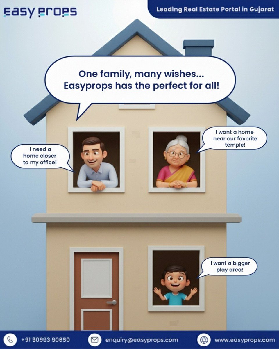 easyprops_'s tweet photo. Every family has unique wishes..and https://t.co/EHtInt4X1v makes them all come true! 
✅ Verified Listings
✅ Perfect Locations
✅ Homes for Every Need

Visit 👉 https://t.co/MOt4h68Bag
Call: +91 90993 90650

#Easyprops #FindYourHome #DreamHome  #RealEstate  #VerifiedListings https://t.co/TdBqwAGI7d