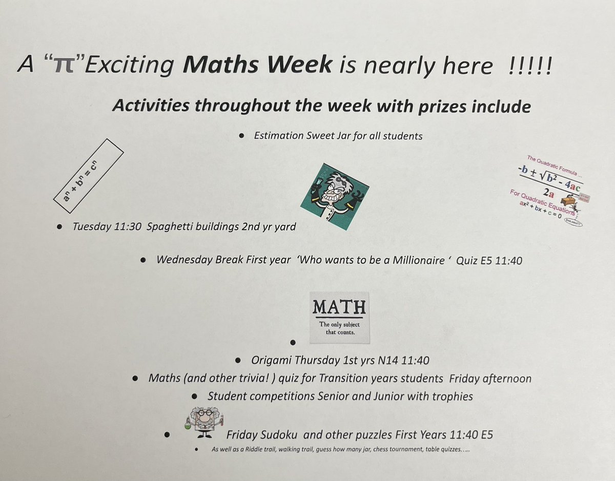 Coláiste Choilm (@colaistechoilm) on Twitter photo Maths week this week with lots of exciting events <a href="/CorkETB/">CorkETB🇮🇪🇪🇺</a> <a href="/gaelcholaiste/">gaelcholaistechoilm</a> Maths week this week with lots of exciting events <a href="/CorkETB/">CorkETB🇮🇪🇪🇺</a> <a href="/gaelcholaiste/">gaelcholaistechoilm</a>