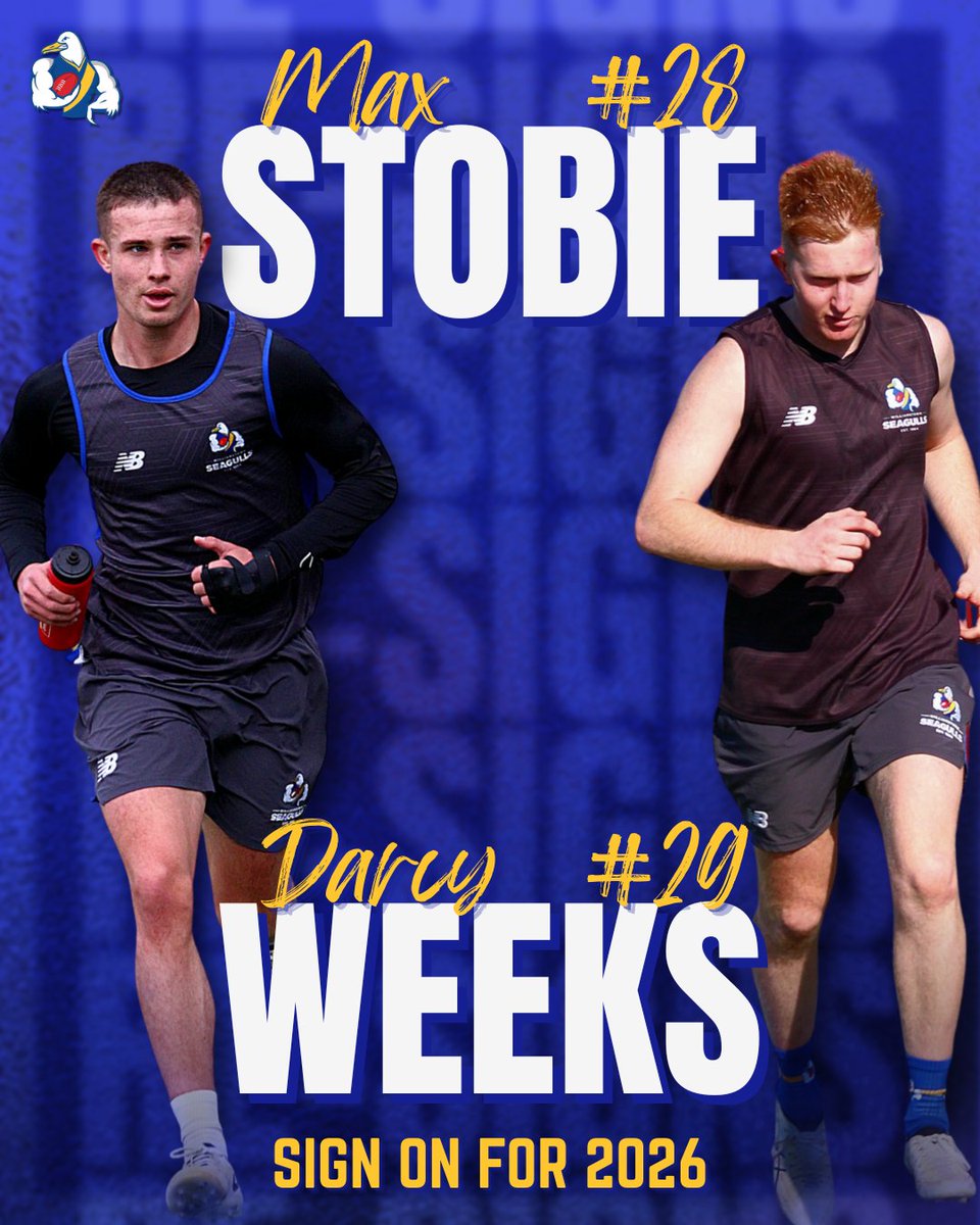 Youngsters Stobie and Weeks from our VFL Academy Squad will return for 2026 ⭐️

Get insight into what their 2025 seasons looked like here: williamstownfc.com.au/stobie-and-wee…