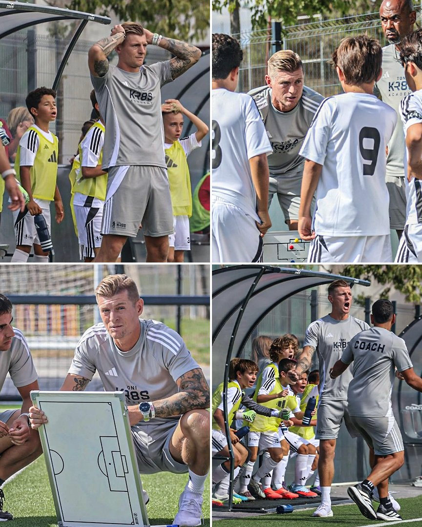 Toni Kroos, who boasts six Champions League titles and a World Cup trophy, still brings incredible passion to coaching at the Real Madrid Academy 🔥

via Toni Kroos